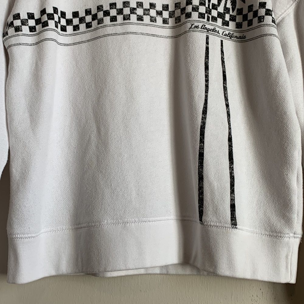 American Eagle Sweatshirt Crewneck Small White Vintage Los Angeles California - Picture 4 of 5